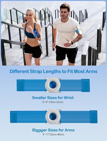 TOPGO [2 Generation Upgrad] Running Phone Holder for iPhone [360° Rotatable & Built-in Retractable Rope] Magnetic Wrist Phone Holder, Magsafe Armband for iPhone 16 Pro and Android (Black, 2 Straps) in Saudi Arabia