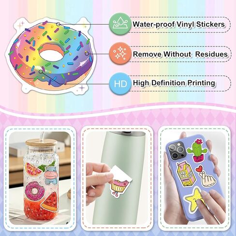 Stickers for Kids, 100 pcs Water Bottle Stickers for Kids, Cute Animal Vinyl Waterproof Stickers for Laptop Computer, Kawaii Stickers for Boys Girls Teachers Classroom Prizes for Students in Kuwait