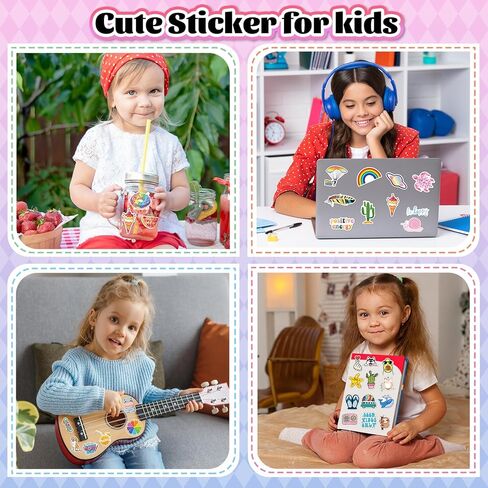 Stickers for Kids, 100 pcs Water Bottle Stickers for Kids, Cute Animal Vinyl Waterproof Stickers for Laptop Computer, Kawaii Stickers for Boys Girls Teachers Classroom Prizes for Students in Kuwait