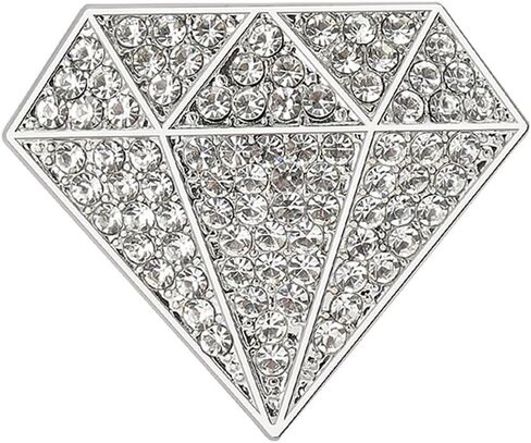 Sparkling Diamond Shape Brooch Pins Cubic Zirconia Crystal Rhinestone Lapel Collar Suit Dress Hat Badges Clothes Accessories Dainty Wedding Party Holiday Boutonniere Jewelry for Women Bride in Saudi Arabia