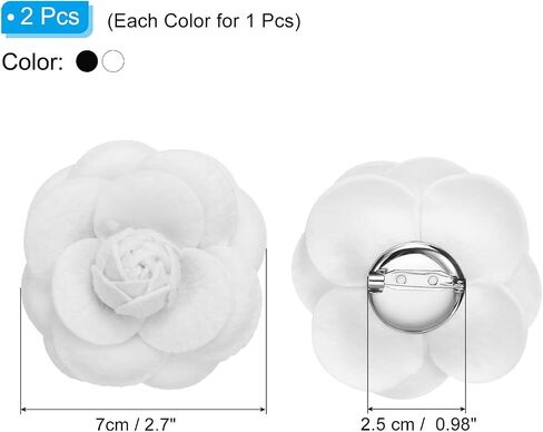Patikil Camellia Fabric Pin ، Flower Brooch Flower Flowers Flower Brouches for Women Girls Cloth Party Party Associory Jewelry Jewelry in Saudi Arabia
