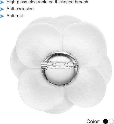Patikil Camellia Fabric Pin ، Flower Brooch Flower Flowers Flower Brouches for Women Girls Cloth Party Party Associory Jewelry Jewelry in Saudi Arabia