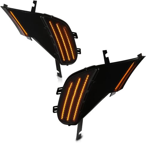 VIPMOTOZ Front Amber Full LED Side Marker Lights Lamps Compatible With 2003-2006 Porsche Cayenne 955 Smoked Tinted Lens Black Housing Driver & Passenger Side Pair Set in Saudi Arabia