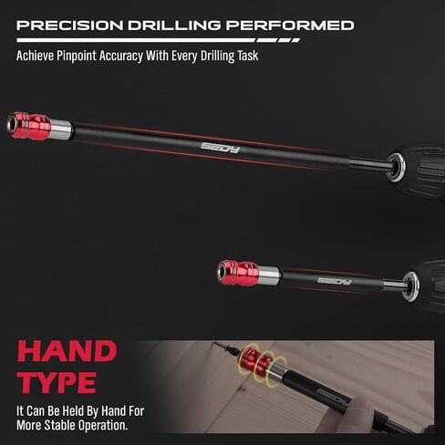 12" Magnetic Screwdriver Bit Holder Set, 1/4 Inch Hex Shank Quick Release Extension Adapter, Super Straight Durable CR-V Steel, Universal Fit for Impact Driver Bits in Kuwait