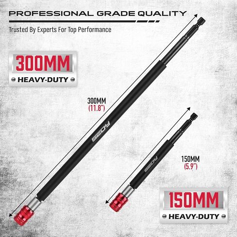 12" Magnetic Screwdriver Bit Holder Set, 1/4 Inch Hex Shank Quick Release Extension Adapter, Super Straight Durable CR-V Steel, Universal Fit for Impact Driver Bits in Kuwait