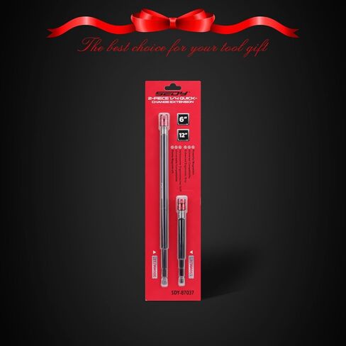 12" Magnetic Screwdriver Bit Holder Set, 1/4 Inch Hex Shank Quick Release Extension Adapter, Super Straight Durable CR-V Steel, Universal Fit for Impact Driver Bits in Kuwait