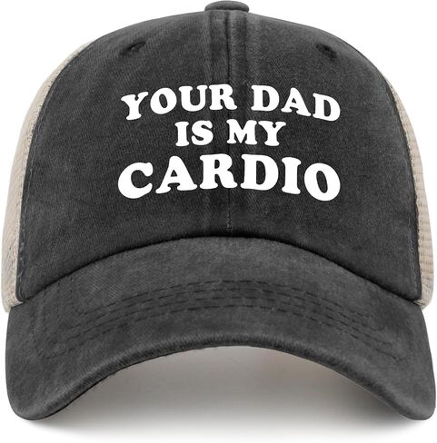 Your Dad is My Cardio Trucker Hat Men Trendy Mesh Baseball Cap for Summer in Kuwait