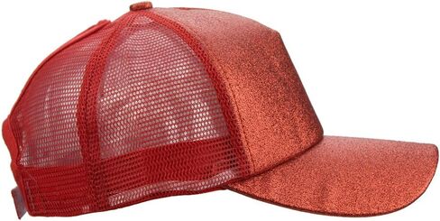 Womens Summer Glitter Messy Bun Mesh High Ponytail Baseball Tennis Sun Hat Cap in Saudi Arabia
