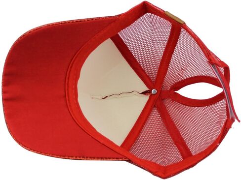 Womens Summer Glitter Messy Bun Mesh High Ponytail Baseball Tennis Sun Hat Cap in Saudi Arabia