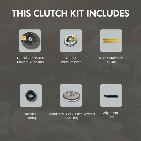 EFT HD Clutch Kit With Flywheel For 1998-2006 Volkswagen Beetle, Golf, and Jetta GL and GLS 2.0L Engine MK4 AEG SOHC - Enhanced Performance and Durability - Comes with 12 Month Brand Warranty in Saudi Arabia