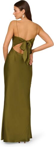 Adrianna Papell Women's Women's Satin Long Dress in Kuwait