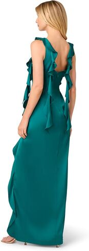 Adrianna Papell Women's Women's Satin Long Dress in Kuwait