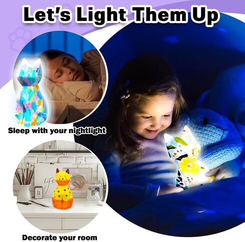 Funzbo 4.3in paint your your cat lamp kit - ats and crafts stupies chinten kits for bevid in Kuwait