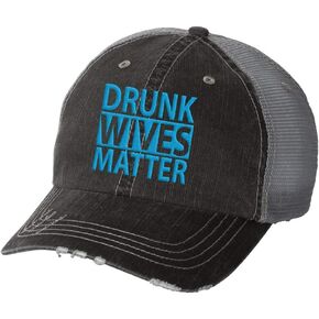 شركة Trenz Shirt Company Women's Embroidered Embroidered Wives Matter Matter Compult Baseball Cap in Kuwait