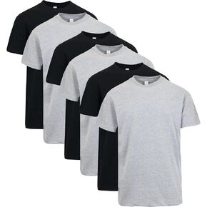 Galaxy by Harvic 6-Pack Men's Short Sleeve Crew Neck Cotton Teen (Sizes, M - 3XL) in Kuwait