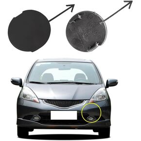 غطاء خطاف السحب الأمامي للسيارة متوافق مع Honda Jazz Fit Ge6 Ge8 2008 2008 2010 2011 Cover Cover Cap 71104-TF0-000 71104TF0000 LID Small Towing Eye Cap Silver Silver Gide Leff Side in Kuwait
