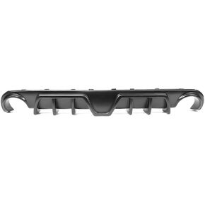 Diffuser الخلفي Ikon Motorsports متوافق مع 2012-2014 Chrysler 300 SRT ، Shark Fin PP Lower Valance Lip مع الضوء الأحمر in Saudi Arabia
