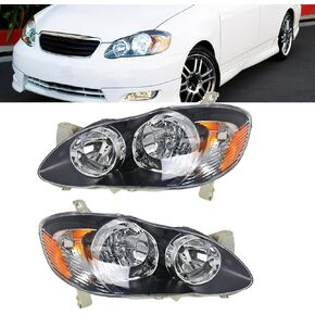 Clear Lens Black Housing LH & RH Placbly Assembly Placbly for 2003-2008 Corolla Driver & Passenger Side in Saudi Arabia