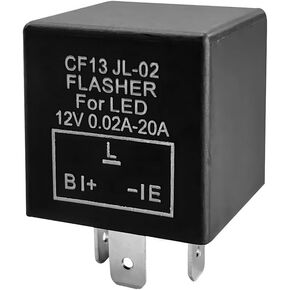 CF13 LED Electronic Flasher Relay, 12V 3-Pin CF13 EP34 Turn Signal Relay Fix w/Speed Adjustable Function, Auto Light Bulb Relays for Led Lights Hyper Blink Flash No Flash Problem in Kuwait
