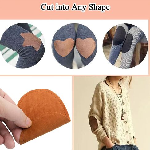 2Pcs Brown Suede Fabric Oval Elbow Knee Patches for Sweater Trousers Repair Patches Craft Supply Sewing Appliques in Saudi Arabia
