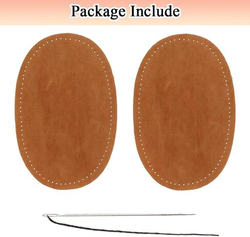 2Pcs Brown Suede Fabric Oval Elbow Knee Patches for Sweater Trousers Repair Patches Craft Supply Sewing Appliques in Saudi Arabia