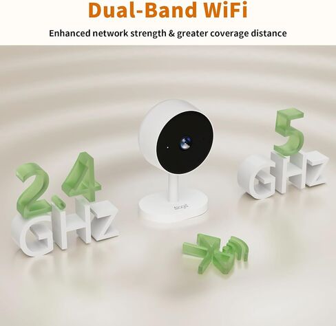 Alaga WiFi كاميرا أمان داخلية ، مراقبة الأطفال ، اكتشاف حركة الذكاء الاصطناعي ، صوتيان ، رؤية ليلية ، تخزين بطاقة سحابة و SD ، متوافقة مع Alexa و Google Assistant ، مع بطاقة TF 32G in Kuwait