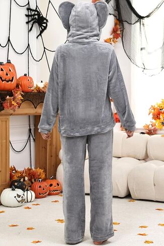 Unisex Adult Animal Costume Two Pieces Pajamas Halloween Costumes Cosplay Sleepwear for Women Men in Kuwait