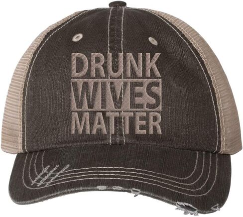شركة Trenz Shirt Company Women's Embroidered Embroidered Wives Matter Matter Compult Baseball Cap in Kuwait