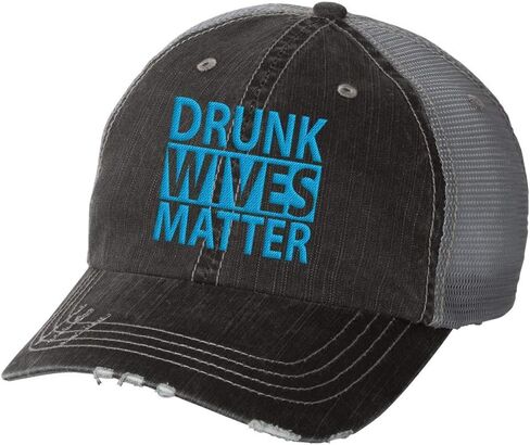 شركة Trenz Shirt Company Women's Embroidered Embroidered Wives Matter Matter Compult Baseball Cap in Kuwait
