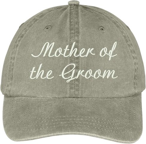 Trendy Apparel Shop Mother of The Groom Embroidered Wedding Party Pigment Dyed Cotton Cap in Saudi Arabia