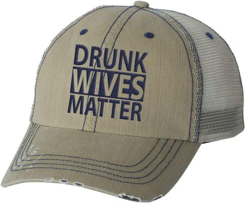 شركة Trenz Shirt Company Women's Embroidered Embroidered Wives Matter Matter Compult Baseball Cap in Kuwait