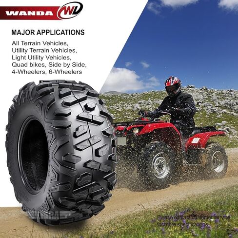 مجموعة Wanda من 4 All Terrain UTV ATV Tires 25x8-12 و 25x11-10 لـ 00-01 Polaris Xpedition 425 P3501 in Saudi Arabia