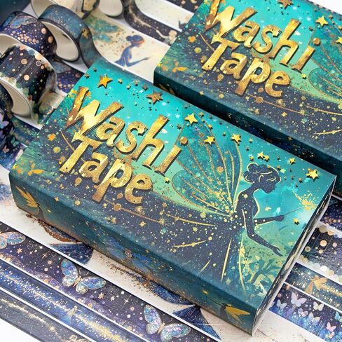 24 Rolls Washi Tape Set - Floral Alphabet Themed Decorative Masking Tape, Adhesive Artists Tape for Journaling Supplies, DIY Craft, Scrapbooking Supplies, Gift Wrapping, School Supplies in Kuwait
