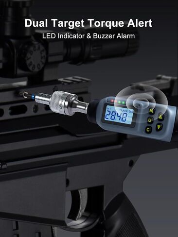 GROWNEER Digital Torque Screwdriver, 2.66-53.1 In-lbs/0.3-6 Nm, 1/4'' Drive Inch Pound Torque Screwdriver Electrician with Buzzer & LED Indicator, 27 In 1 Screwdriver Torque Wrench Set in Kuwait