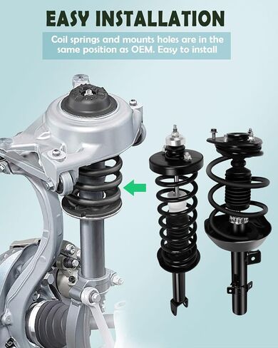 SCITOO - Front and Rear Complete Strut & Coil Spring Assembly Fits 2013-2017 for Honda for Accord with 172984 172971 172970 - Set of 4 in Saudi Arabia