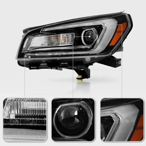 Acanii - لـ [Hid/Xenon Model Only] 2013-2016 GMC Acadia OE Style LED Projector المصباح الأمامي الأيمن. in Saudi Arabia