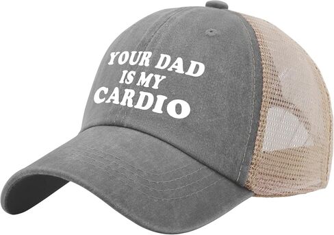 Your Dad is My Cardio Trucker Hat Men Trendy Mesh Baseball Cap for Summer in Kuwait