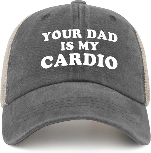 Your Dad is My Cardio Trucker Hat Men Trendy Mesh Baseball Cap for Summer in Kuwait