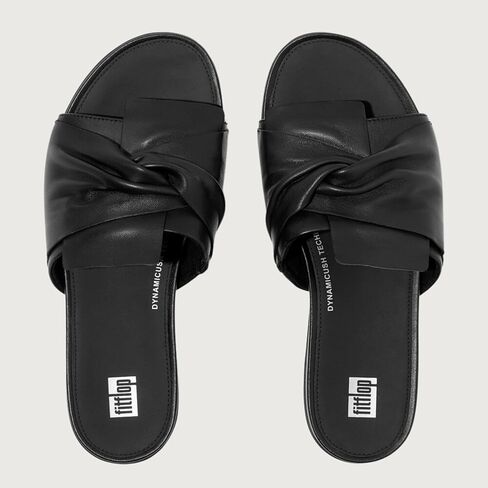 Fitflop Women's Gracie Soft-Twist Leather Slides Wedge Sandal in Kuwait