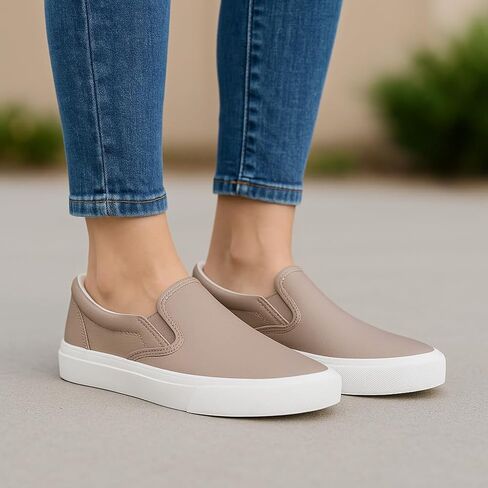 CUSHIONAIRE Ferris Fashion Slip On Sneakers for Women – Laceless Everyday Casual Womens Shoes with Cushioned Insole and Flexible Sole for Effortless Comfort and Style in Kuwait