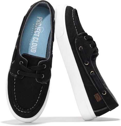 Project Cloud Sneakers for Women - Memory Foam Spring Shoes for Women Footwear - Slip-On Boat Shoes - Non Slip Fashion Sneakers - Lightweight Loafers (Seasalt, White, 9) in Saudi Arabia