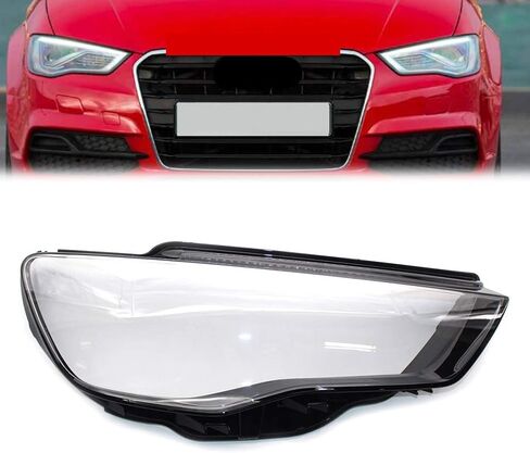 Zhisheng الجانب الأيمن الجانب الأمامي شفاف الأمامي مصابيح الأمامية Clear Cover Cover Cover Cover Cap Cap البديل لـ Audi A3 2013-2016 ، Clear in Saudi Arabia