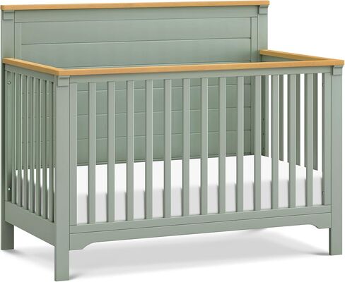 DaVinci Shea 4-in-1 Convertible Crib in Cove Blue and Honey, GREENGUARD Gold Certified in Kuwait