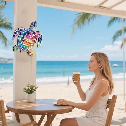 CHGCRAFT Coffee Wall Clock Coffe Coffee Coffee Lock غير منتظم الشكل الزخرفي الساعات المطبوعة على مدار الساعة لتزيين المكتب المنزلي ، 15 × 13 بوصة in Saudi Arabia