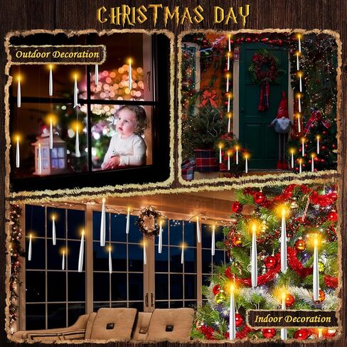 Floating Candles with Wand Halloween Decorations: 22 PCS Magic Hanging Floating LED Flameless Candles with Remote for Halloween Christmas Tree Birthday Parties Indoor Outdoor Wall Decor in Saudi Arabia