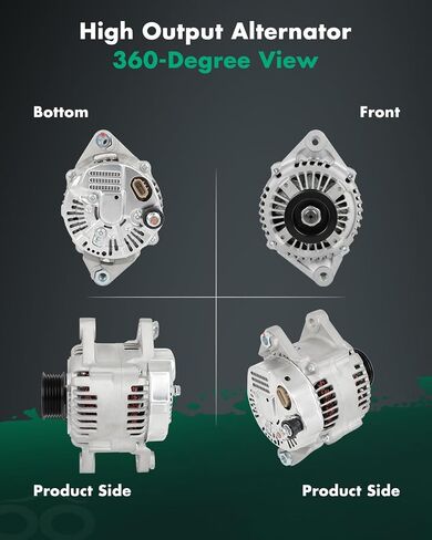 SCITOO Alternator Fit for Hyundai Santa Fe 2.7L 2007-2009, for Kia Optima for Rondo 2007-2010 - 12V 130Amp CW S6 Pulley Class, Replace OE 11190 37300-3E100 37300-3E105 373003E105 02131-9271 in Saudi Arabia
