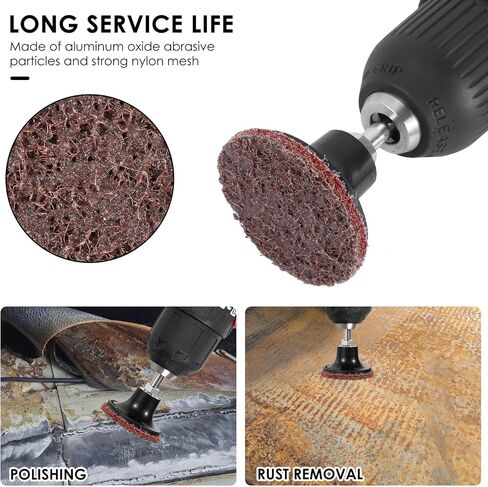 90 Pcs 2 Inch Sanding Discs Nylon with Fine, Medium, Coarse Grit and 1/4 Inch Holder. Great for Deburring and Sanding Plastic, Glass, and More. Easy to Swap for Smooth Finishing. in Saudi Arabia