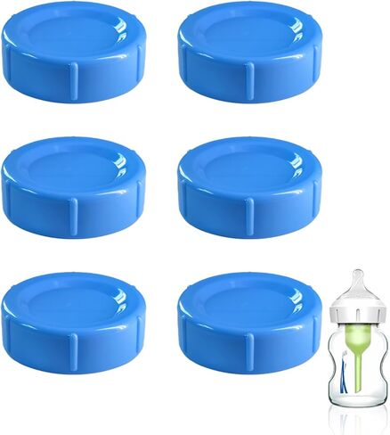 أغطية زجاجة 6pcs متوافقة مع زجاجات دكتور براون على نطاق واسع ، وسفر BPA مجانًا وتخزين أغطية زجاجة زجاجة بديلة مع حشية ختم لزجاجات الطفل (أبيض) in Saudi Arabia