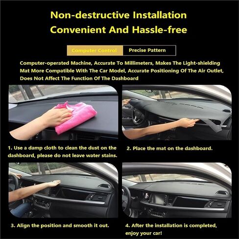صيفي مضاد للسيارة من جلد الغزال الداخلي لوحة القيادة الداخلية غطاء السجادة مقلاة Sunshade Pad لـ Hyundai Tucson 2025 (رمادي ، مع HUD) in Saudi Arabia