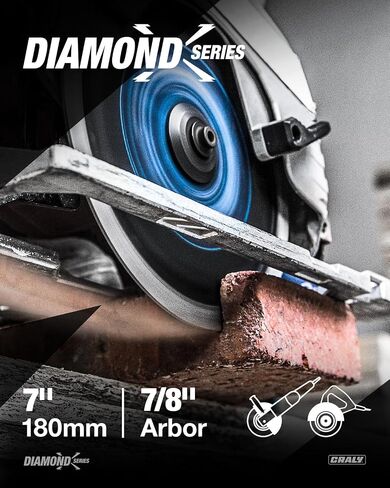 CRALY 5 Inch Super Thin Segmented Diamond Blade, 7/8 in Arbor, 5'' Diamond Stone Blade for Angle Grinder & Masonry Saw, Diamond Cutting Wheel for Cutting Concrete, Brick, Granite, Block, 2PC in Saudi Arabia